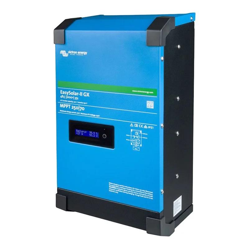 Équipement solaire intégré Victron EasySolar avec écran en façade.